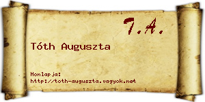 Tóth Auguszta névjegykártya