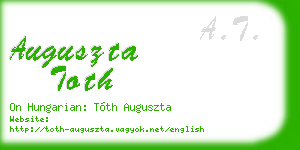 auguszta toth business card