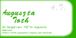 auguszta toth business card